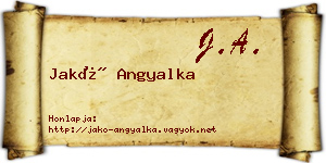 Jakó Angyalka névjegykártya